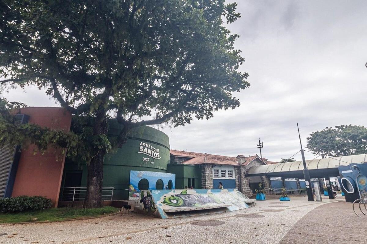 Ap De Frente P/ Aquario E Praia Na Ponta Da Praia Lägenhet Santos  Exteriör bild